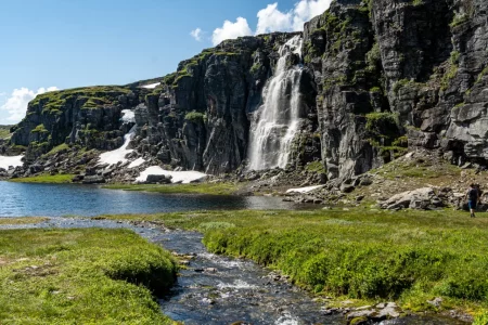 Duschmöglichkeit auf dem Aurlandsfjellet