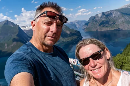 Auf der Aussichtsplattform Stegastein