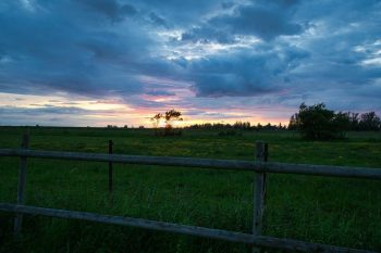 Sonnenuntergang am 1.Stellplatz