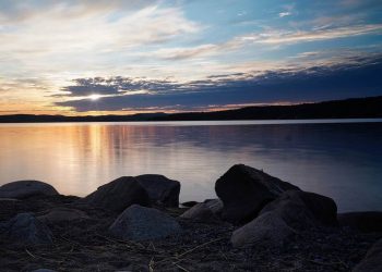 Sonnenuntergang am Übernachtungsplatz